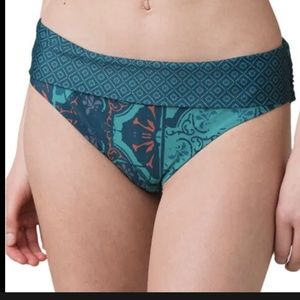 prAna Marta Size Small L Mid Rise Hipster Bikini Bottom Lagos Lisbon NWT
